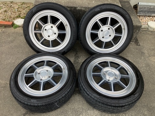 ハヤシストリート 5.5J-15 +45mm 165/55R15 タイヤホイール4本セット 中古品