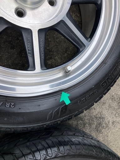 ハヤシストリート 5.5J-15 +45mm 165/55R15 タイヤホイール4本セット 中古品