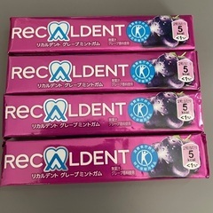 リカルデントガム グレープミントガム4つセット