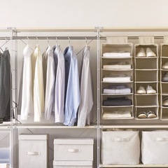 無印ユニットシェルフワードローブバーの画像