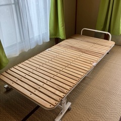 すのこ　折りたたみベッド(シングルサイズ)