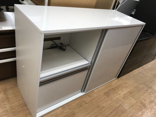 ★ジモティ割あり★  キッチンカウンター ホワイト H85×W123×D45 クリーニング済み KJ8683