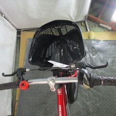 E133　★10000円★整備済み 中古子供自転車 ★アサヒ　スピード【22インチ　赤 】 の画像