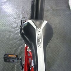 E133　★10000円★整備済み 中古子供自転車 ★アサヒ　スピード【22インチ　赤 】 の画像