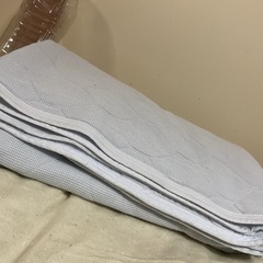 ☺️敷パッド　セミW  140✖️205cm  水色の亀甲凹凸柄の画像