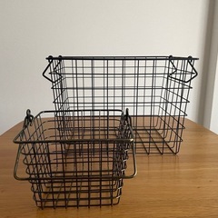 金属製　かご　2点セットの画像