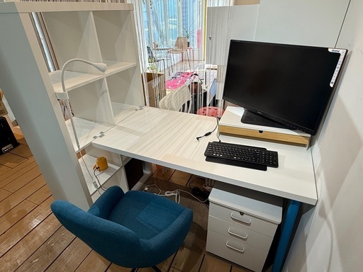 IKEA カラックス　デスク　4点セット