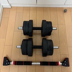 STEADY 懸垂バー ＆ ダンベル10KG 2個