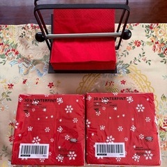【未使用】IKEA VINTERFINT紙ナプキン24cm 30...