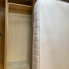 【再掲】無印良品　セミダブルベッド　収納付きの画像