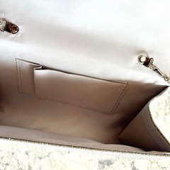 パーティバッグ　安い　ショルダーバッグ シルバー 結婚式 ラメ　チェーンの画像