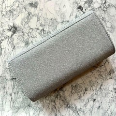 パーティバッグ　安い　ショルダーバッグ シルバー 結婚式 ラメ　チェーンの画像