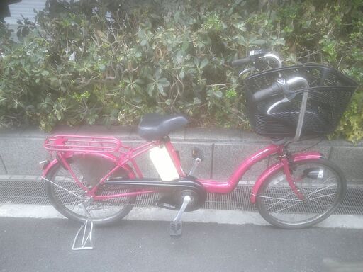 電動20インチ　税別￥54.364-　新基準パナソニックギュットミニ　子供乗せ対応　ペット乗せにも　13.2Ah　ピンク308　電動自転車　３ヶ月保証