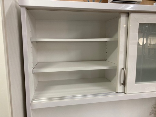 レンジボード キッチンボード 幅120cm ホワイト 中古