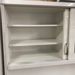 レンジボード キッチンボード 幅120cm ホワイト 中古の画像