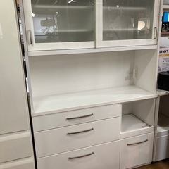 レンジボード キッチンボード 幅120cm ホワイト 中古