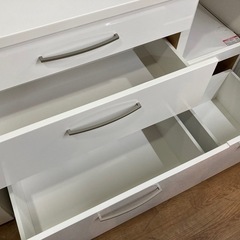 レンジボード キッチンボード 幅120cm ホワイト 中古の画像