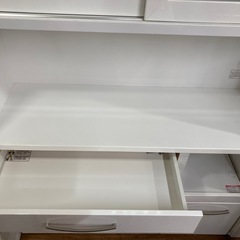 レンジボード キッチンボード 幅120cm ホワイト 中古の画像