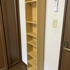 幅の狭いところに置ける本棚の画像