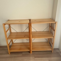 無印　パイン材ユニットシェルフ　2つ