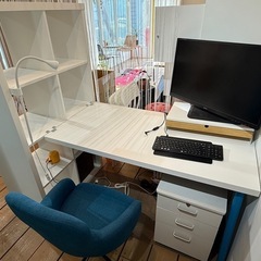 IKEA カラックス　デスク　3点セット