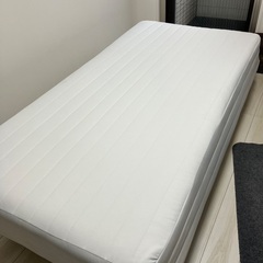 【無印良品シングルベッド】洗えるカバー/脚付マットレス