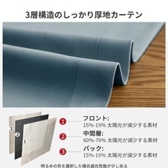美品❗️UVカット　遮光カーテン　1セット　の画像