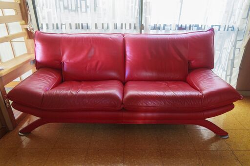 イタリア製本革ソファー！使用歴5年♪