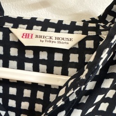 BRICK HOUSE チェック柄 半袖シャツワンピース LLの画像