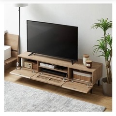 lowya ラタン調テレビボードの画像