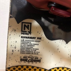 スノーボード　NITRO RUNAWAY 146 ケース付き　ビンディング付きの画像
