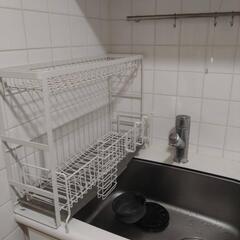 SAKuRAKu　スリム二段水切りカゴ