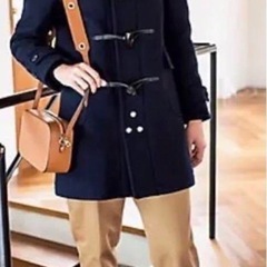 SCYE BASICSカシミヤ混 メルトンダッフルコートの画像