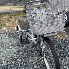 三輪自転車前後籠付き