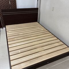  22535  ダブルベッドフレーム すのこ SIMMONS   ◆大阪市内・東大阪市他 6,000円以上ご購入で無料配達いたします！◆ ※高槻・枚方方面◆西宮・尼崎方面◆生駒方面　それぞれ条件付き無料配送あり！            の画像