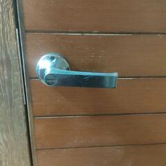 木製トイレドア　レバーハンドル鍵つきの画像