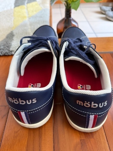 【mobus（モーブス）スニーカー｜ネイビー×レッド×ホワイト】美品・即購入OK！】 mobus（モーブス）スニーカー｜ネイビー×レッド×ホワイト】美品・即