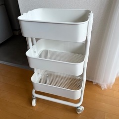 【美品】IKEA ワゴン ロースコグ ロースフルト 白 目立つ傷...