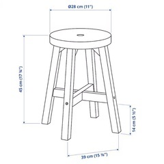 イケアSKOGSTA スコグスタスツールの画像