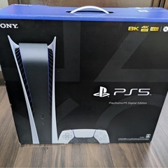 PS5 Digital Edition, PS5 controller, PS5 Digital Edition stand, HDMI cord, PS5 power cord, PS5 controller charger cord, PS5 Manuel, PS5 boxの画像
