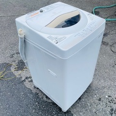 TOSHIBA 東芝 洗濯機 AW-5G2 ホワイト 白 簡易清掃済 動作品 家電 一人暮らしの画像