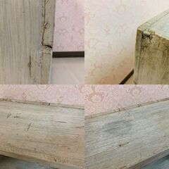 再出品：アンティーク キャビネット 木製 シャビーシック 飾り棚 収納棚 ショーケース 白ペンキ塗装？の画像