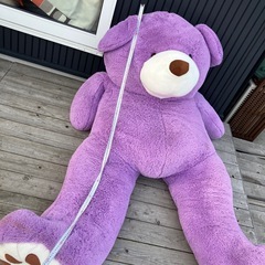 約200cm 超大型クマ クマのぬいぐるみ くま 熊 紫 の画像