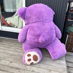 約200cm 超大型クマ クマのぬいぐるみ くま 熊 紫 の画像