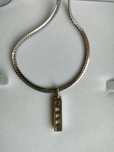 美品　希少　プレリュード Prelude  健康ジュエリー　ヘリンボーンタイプ　天然ダイヤモンド3P Pt IN Ge特殊合金　女性向き