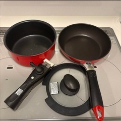 
セラミックフライパンと鍋