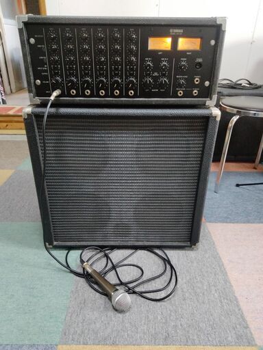 YAMAHA 6chパワードミキサー＋Roland SP＝簡易PA