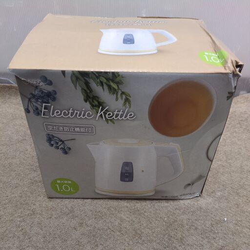 未使用 オーム電機 OHM 電気ケトル 1.0L COK-WS90A-U
