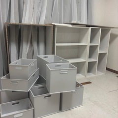 【決まりました】ニトリの棚とボックス一式