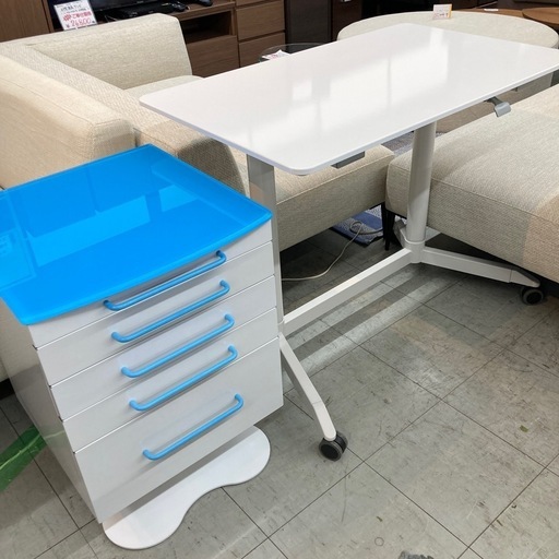 昇降デスク・サイドチェスト2点セット